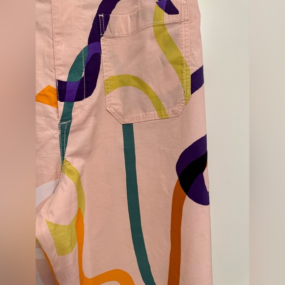 Maeve by Anthropologie The Colette Cream Multicolor Wide Leg Pants NWOT Size:31 - Picture 3 of 9